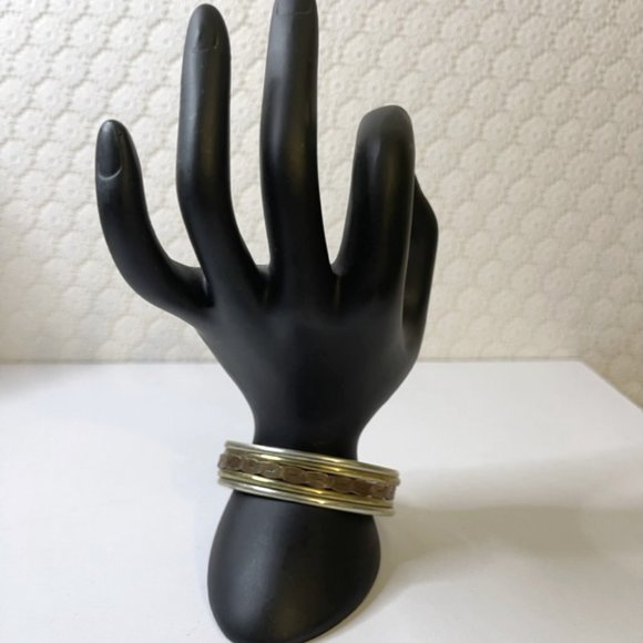 Stunning Handmade Copper and Brass Designed Cuff Bracelet -Width .5 Inches EUC - Picture 2 of 5